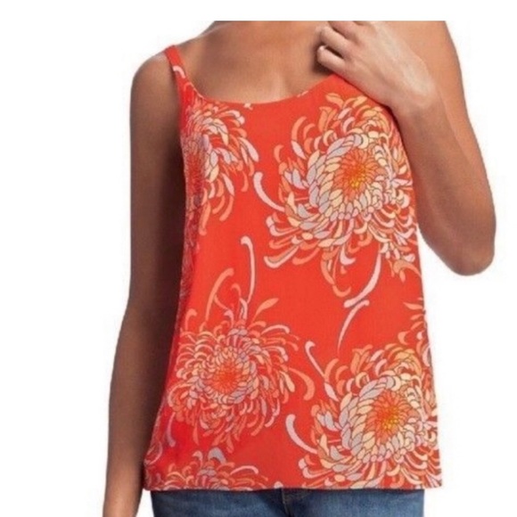 CAbi Tops - CAbi Orange Floral Camisole Top